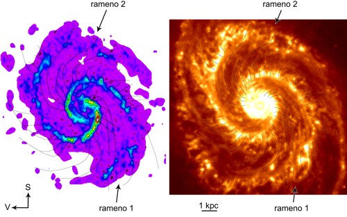 Dva pohledy na galaxii NGC 5194