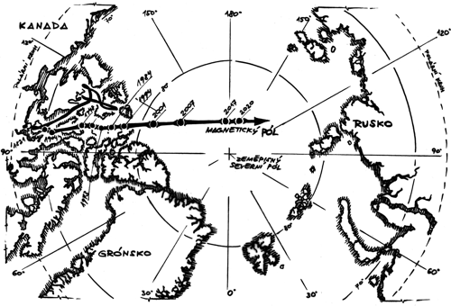Pohyb magnetického pólu Země